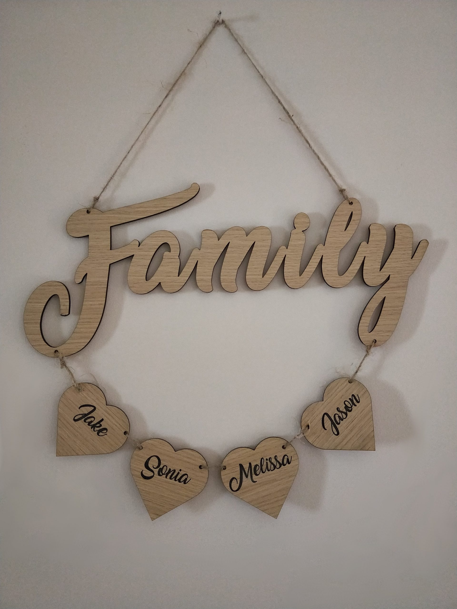 Wooden Family Wall hanging now available