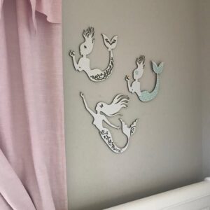 Mermaid Wall Hanging Set of 3 | By Dezign Gifts