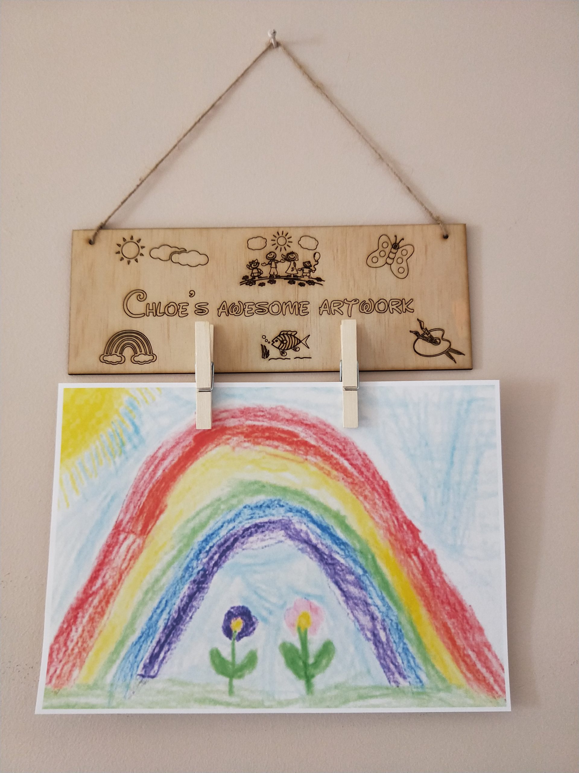 Kids Art Display Plaque / Kids Artwork Organiser now available