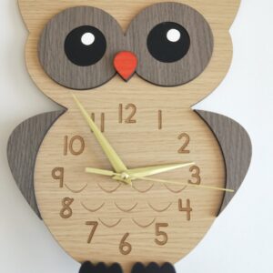 Owl Wooden Wall Clock for Nursery | By Dezign Gifts