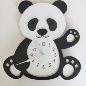 Panda Wooden Wall Clock for Nursery or Baby Room | By Dezign Gifts