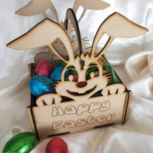 Rustic Wooden Easter Bunny Easter Egg Holder | By Dezign Gifts