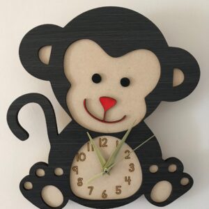 Laser cut wooden Monkey wall clock for Nursery | By Dezign Gifts