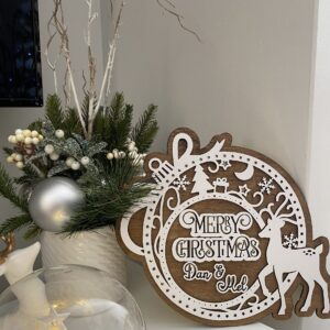 Light up 3D Custom Christmas door hanger | By Dezign Gifts
