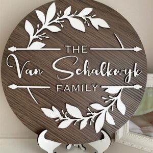 Personalised Family Name Plaque | By Dezign Gifts