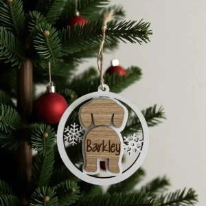 Custom Christmas Bauble Dog Butt Beagle